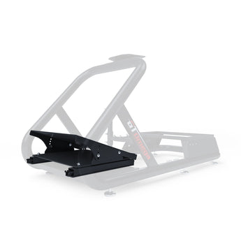 Pedal Slider Baseplate mounted to titan cockpit front angle
