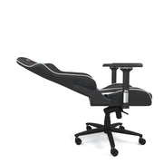 White leather Pro XL gaming chair reclined