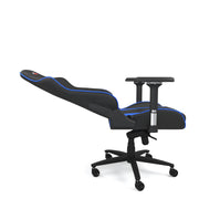 Blue leather Pro XL gaming chair reclined