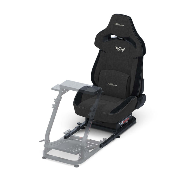 CLASSIC Rear Seat Frame connected to classic wheel stand with Black RS12 front angle view