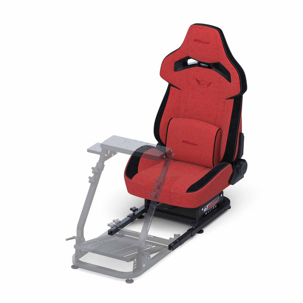 CLASSIC Rear Seat Frame connected to classic wheel stand with Red RS12 front angle view