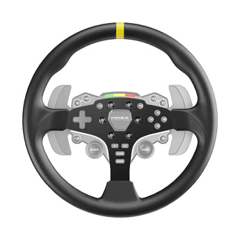 MOZA RACING ES 12-inch Round Wheel Mod Front mounted to ES wheel