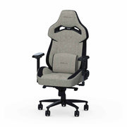 Grey Fabric Zephyr gaming chair front left angle