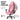 PRO Series Gen 2 XL chair adjustable armrests in rose-pink fabric