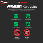 PRESA Sim Racing Gloves Care guide