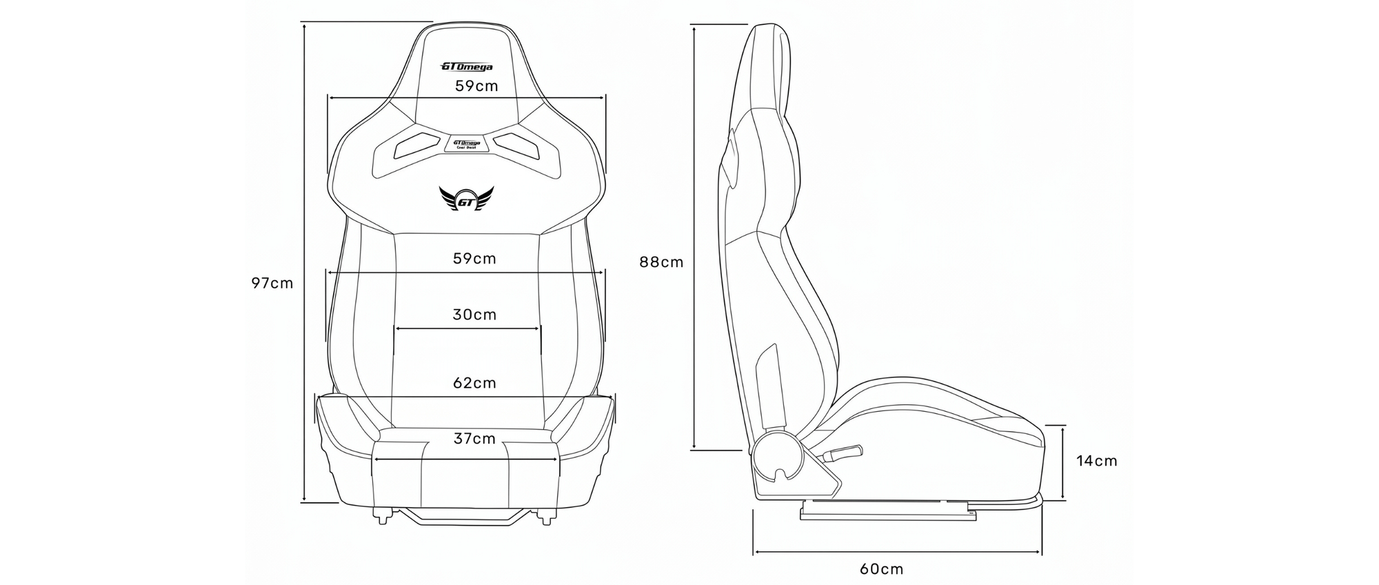 RS12 Simulator Seat dimensions