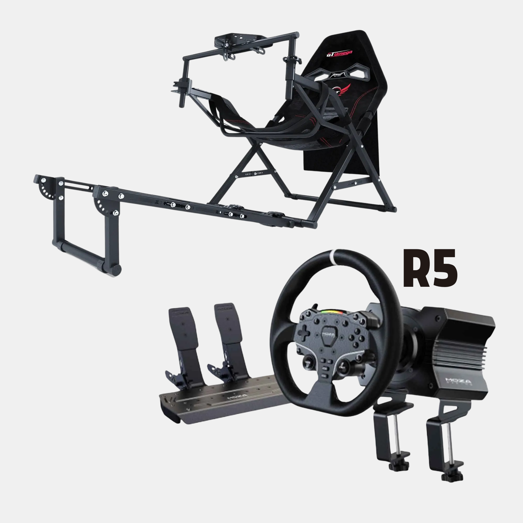 Omega Sim Racing MOZA R5 SPRINT Folding Sim Racing Bundle | GT Omega – GT Omega UK