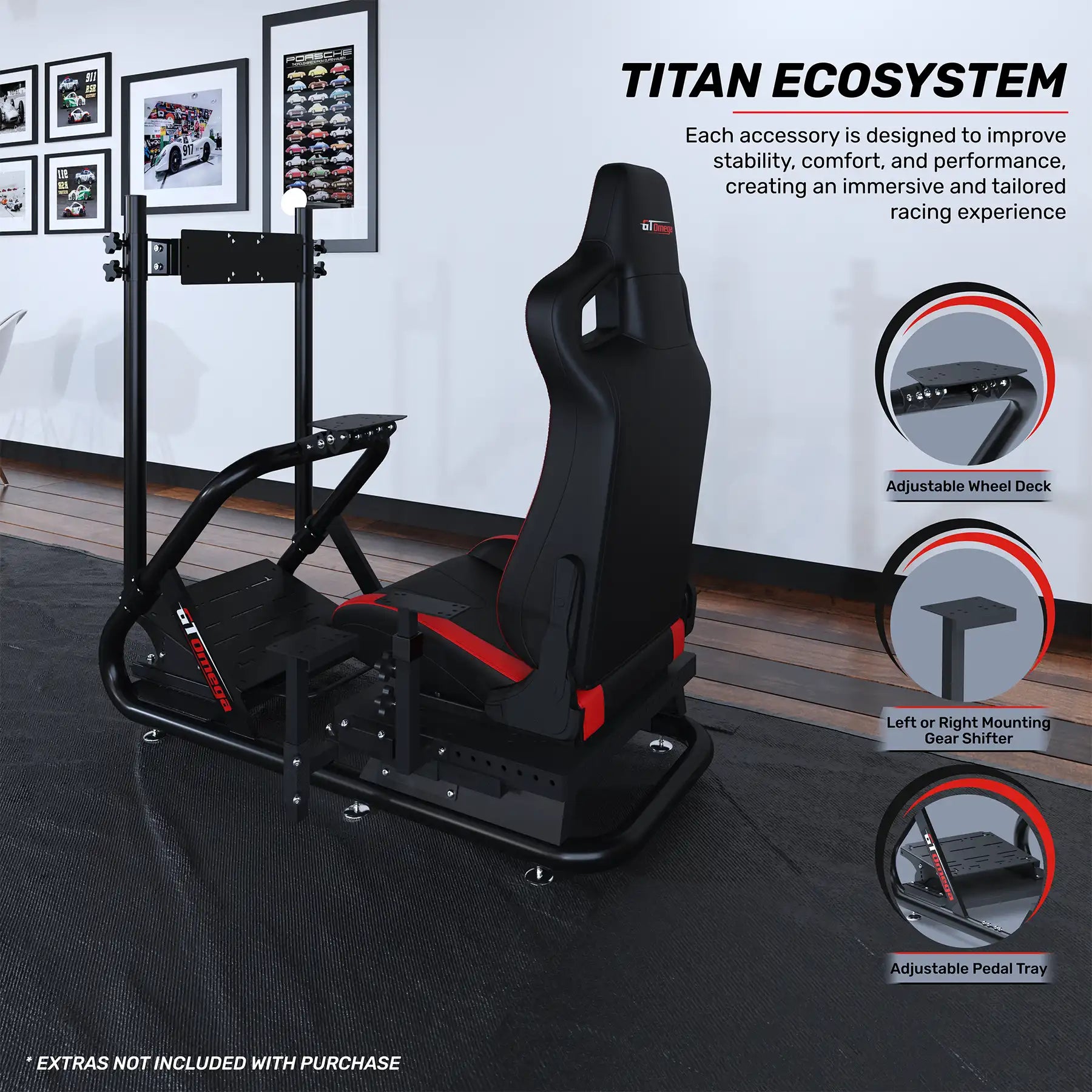 TITAN Cockpit Steel Tube Sim Racing Cockpit GT Omega GT Omega UK