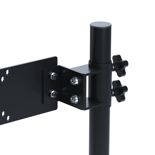 Titan Monitor Mount plate connected to uprights