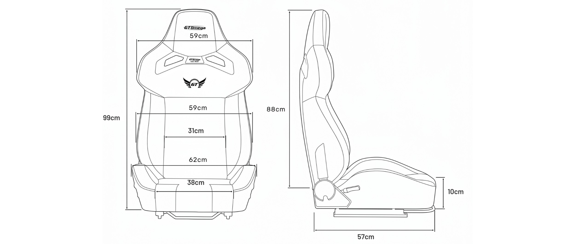 RS12 Simulator Seat dimensions