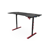 GT Omega Alpha Gaming Desk Angle View - Red Desk