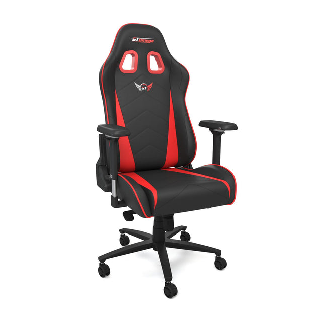 Red leather Pro XL gaming chair front angle