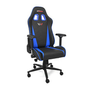 Blue leather Pro XL gaming chair front angle