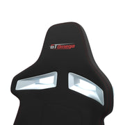 RS9 Black leather racing seat front angle