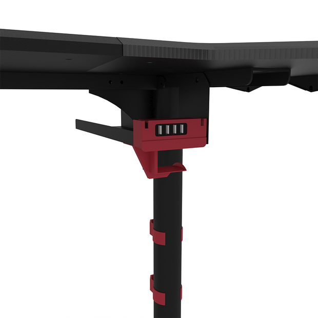 GT Omega Alpha Gaming Desk USB Adapter - Red Desk