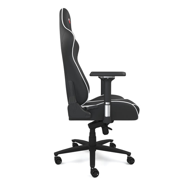 White leather Pro XL gaming chair side