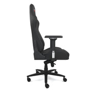 Black leather Pro XL gaming chair side