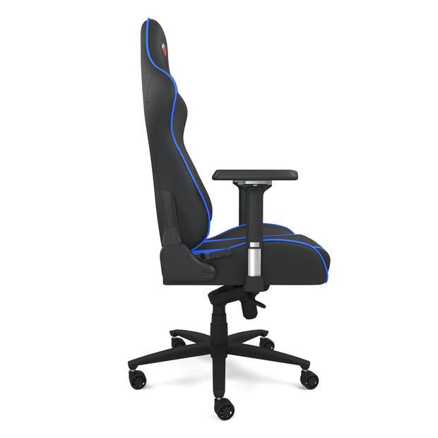 Blue leather Pro XL gaming chair side