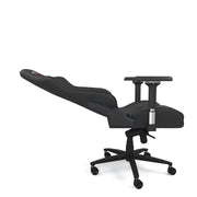 Black leather Pro XL gaming chair reclined