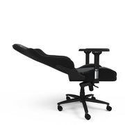 Black Fabric Pro XL gaming chair reclined