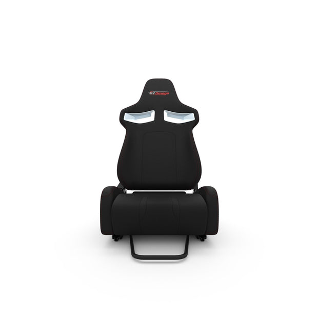 RS9 Black leather racing seat low front angle