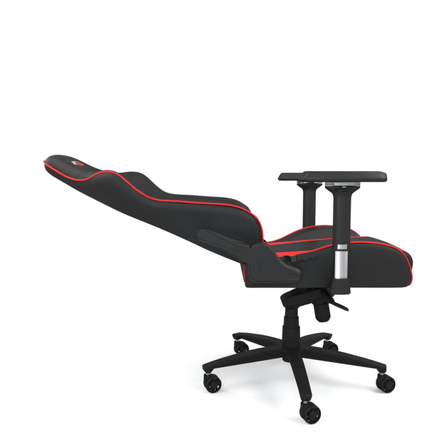Red leather Pro XL gaming chair reclined