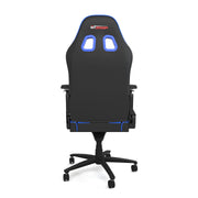 Blue leather Pro XL gaming chair rear