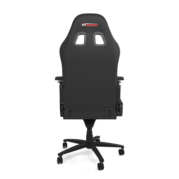 Black leather Pro XL gaming chair rear