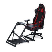 Apex Chair Link connected to Apex Steering Wheel Stand and Red Pro Series Gaming Chair