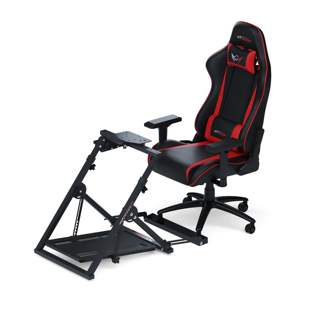 Apex Steering Wheel Stand with Apex Chair Link, Gear Shifter Mount and Pro Series Gaming Chair