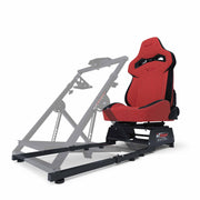 Apex Rear Seat Frame with Red RS12 Racing Seat Mounted to an Apex Wheel Stand Front Angle View