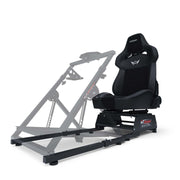 Apex Rear Seat Frame with Carbon RS12 Racing Seat Mounted to an Apex Wheel Stand Front Angle View