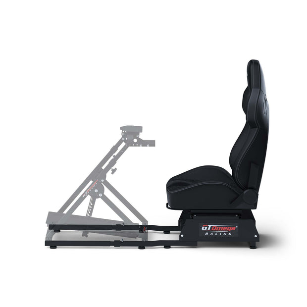 Apex Rear Seat Frame with Carbon RS12 Racing Seat Mounted to an Apex Wheel Stand Side View