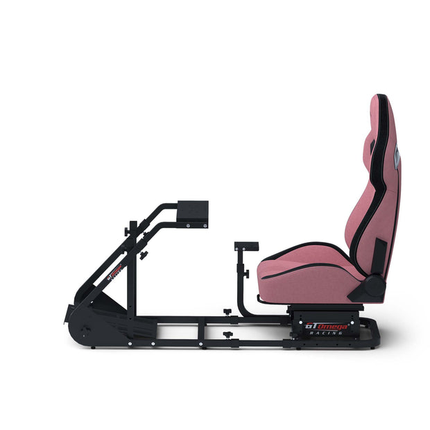 ART Simulator Cockpit with Pink RS12 Racing Seat side angle