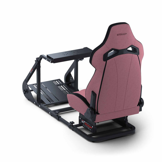 ART Simulator Cockpit with Pink RS12 Racing Seat rear angle view