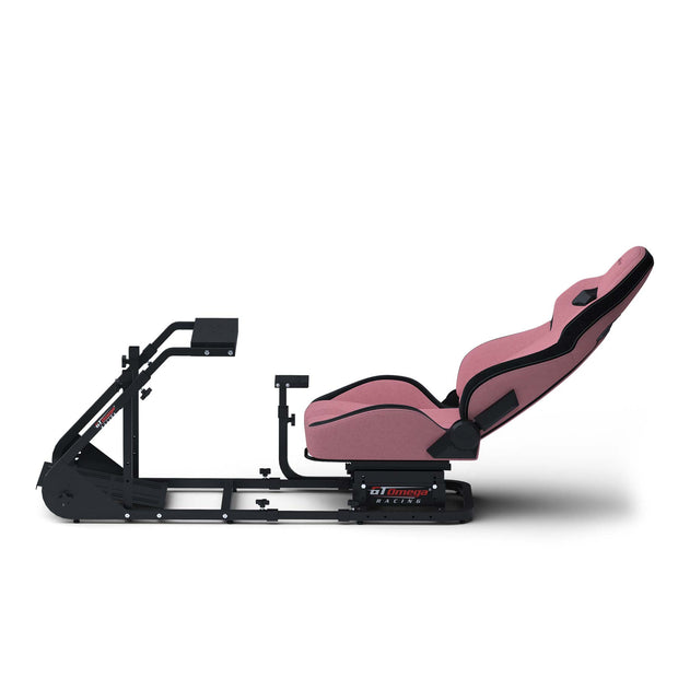 ART Simulator Cockpit with Pink RS12 Racing Seat reclined
