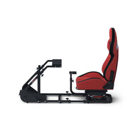 ART Simulator Cockpit with Red RS12 Racing Seat side angle