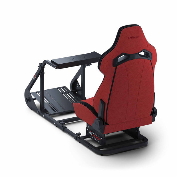 ART Simulator Cockpit with Red RS12 Racing Seat rear angle view