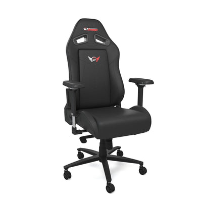 Black Elite Gaming chair front right angle