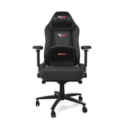 Black Elite Gaming chair front view with cushions