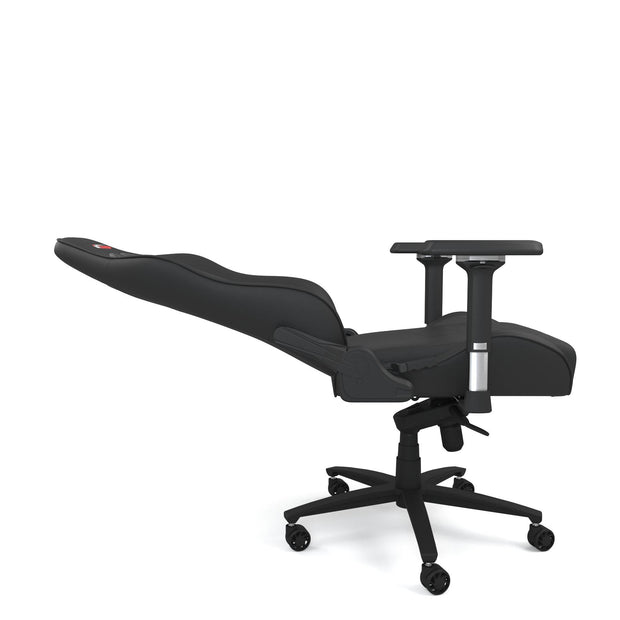 Reclined Black Elite Gaming chair side view