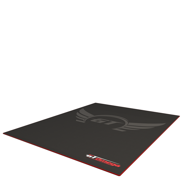 Red trim Floor Pad For Gaming and office chairs side angle
