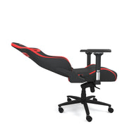 Red Leather SPORT Series Gaming Chair reclined