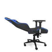 Blue Leather SPORT Series Gaming Chair reclined