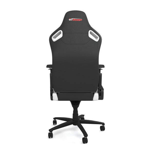 White Leather SPORT Series Gaming Chair rear