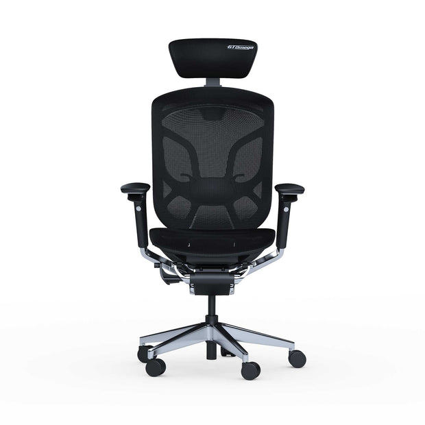 black Xayo ergonomic office  chair front