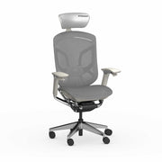 Cream Xayo ergonomic office chair front right angle