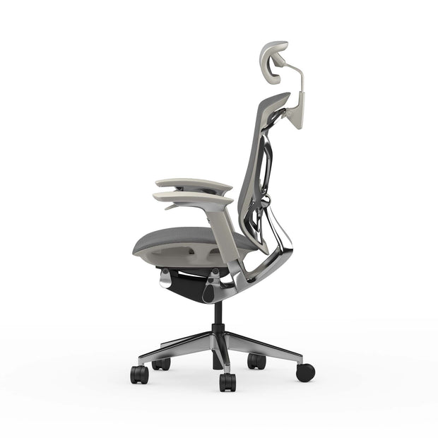 Cream Xayo ergonomic office chair left side