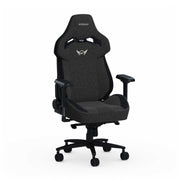 Black Fabric Zephyr gaming chair front right angle