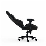 Black Fabric Zephyr gaming chair reclined